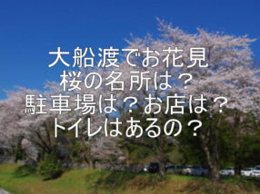 大船渡でお花見 桜の名所は？駐車場は？お店は？トイレはあるの？